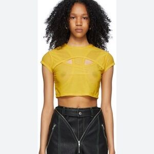BARRAGÁN Yellow Cropped Carrara T-Shirt